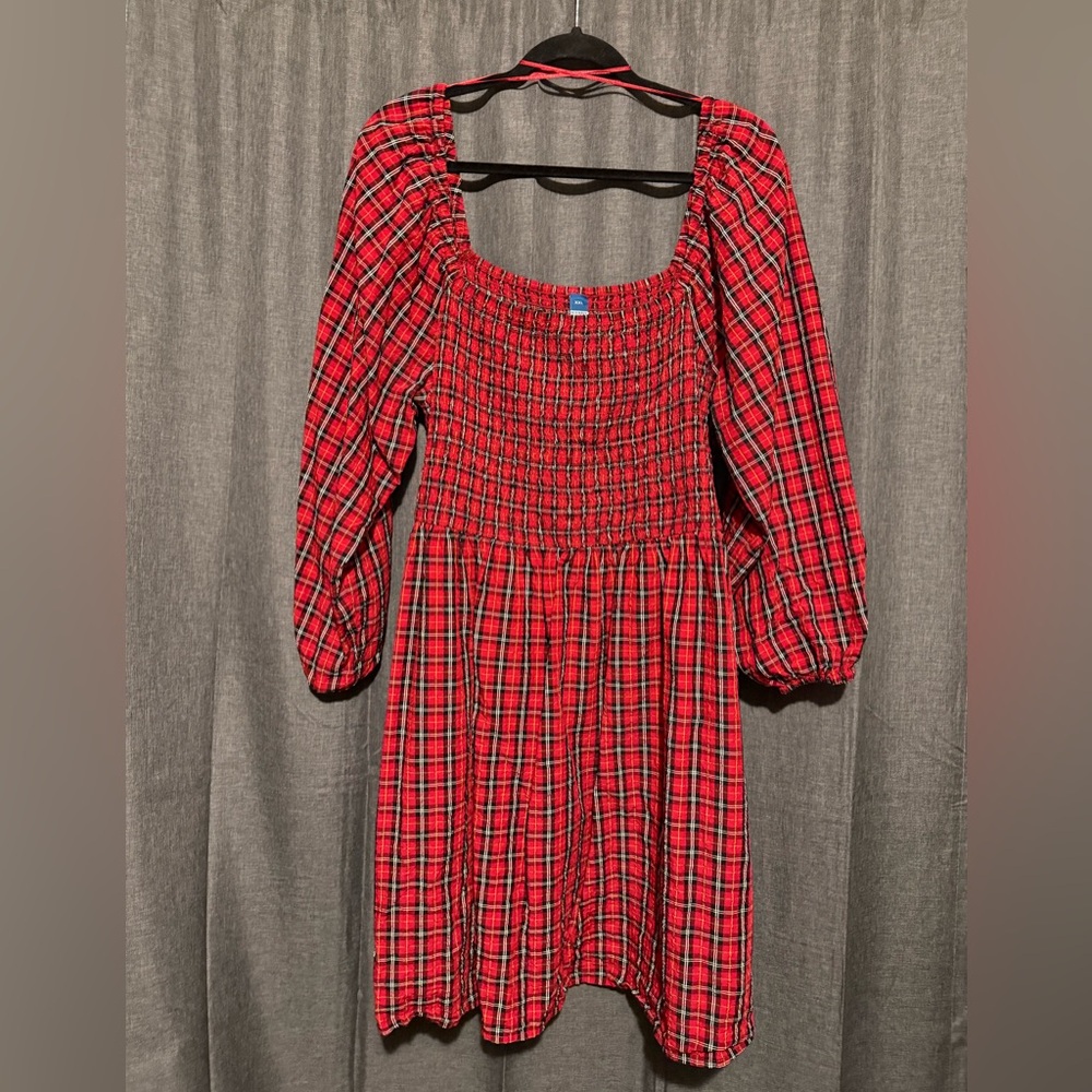 Old Navy Red Plaid Dress
